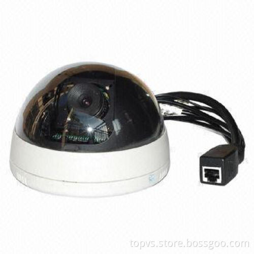 H.264 Megapixel HD Network Dome Camera, Supports Dual Stream and Two-way Audio